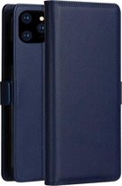 DZGOGO MILO-serie PC + PU horizontale lederen flip-hoes voor iPhone 11 Pro Max, met houder en kaartsleuf en portemonnee (blauw)