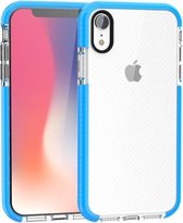 Anti-collision TPU-hoesje met basketbaltextuur voor iPhone X / XS (blauw)