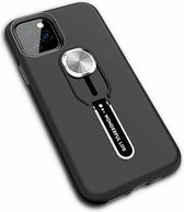 2-in-1 schokbestendige TPU + pc-hoes met ringhouder voor iPhone 12/12 Pro (zwart)