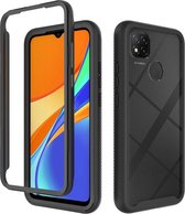 Voor Geschikt voor Xiaomi Redmi 9C Starry Sky Solid Color Series schokbestendige pc + TPU beschermhoes (zwart)