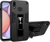 Voor Samsung Galaxy A30 2 in 1 PC + TPU schokbestendige beschermhoes met onzichtbare houder (zwart)
