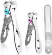 YUBBI™ Premium Zilver Nagelknipper  Set - Nageltang - Pedicure - Teennagels - Vingernagels - Teennagelknipper - Nagelschaar - Nail Clipper