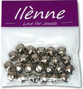 Ilènne - Belletjes - metaal - zilver - 13 mm - 24 stuks - hobby
