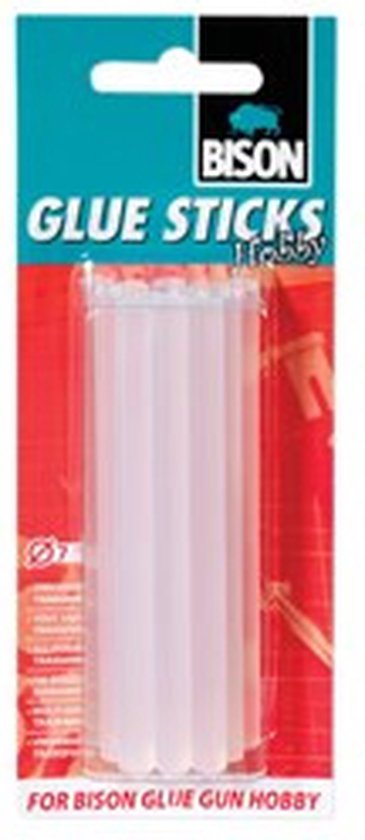 12x bâtons de colle Bison Hobby Colle transparente 12 pièces