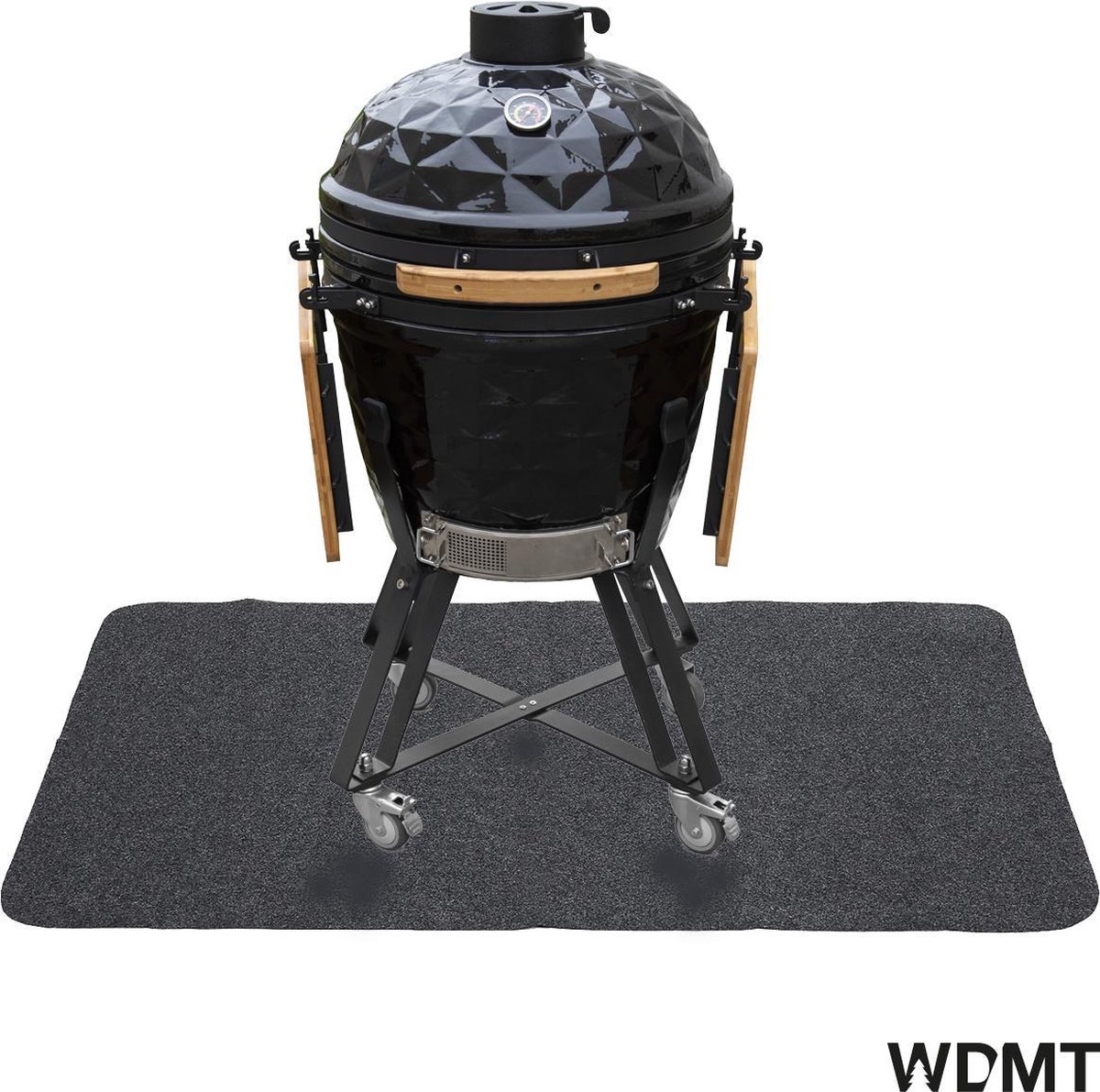 Barbecue vloermat van WDMT™ | 122 x 76 cm | Ideale mat voor onder de barbecue | Beschermt je terrastegels of gazon tegen hete kolen en vetvlekken | Grijs