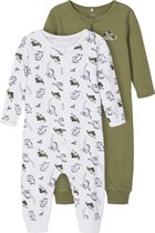 NAME IT NBMNIGHTSUIT 2P ZIP LODEN DINO Jongens Boxpak - Maat 74