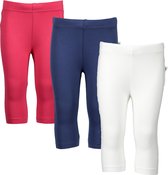 Blue Seven 3PACK BIO BASIC CAPRI legging Roze, Blauw en Wit- Maat 116