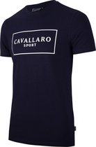Cavallaro Napoli - T-Shirt - Cavallaro Sport R-Neck Tee - Donkerblauw - Maat S