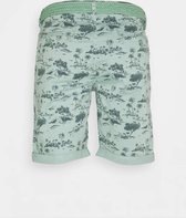 heren korte broek palmprint groen maat large
