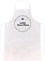 Akyol - Liefste bonus mama keukenschort - Cadeau voor moeder - 70 x 97 cm - Keukenschorten - barbecue accessoires