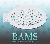 Bad Ass Stencil Nr. 1011 - BAM1011 - Schmink sjabloon - Bad Ass mini - Geschikt voor schmink en airbrush
