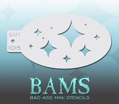 Bad Ass Stencil Nr. 1015 - BAM1015 - Schmink sjabloon - Bad Ass mini - Geschikt voor schmink en airbrush
