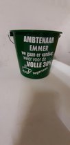Emmer - Tekst - Ambtenaar emmer - Groen - Kado - Collega