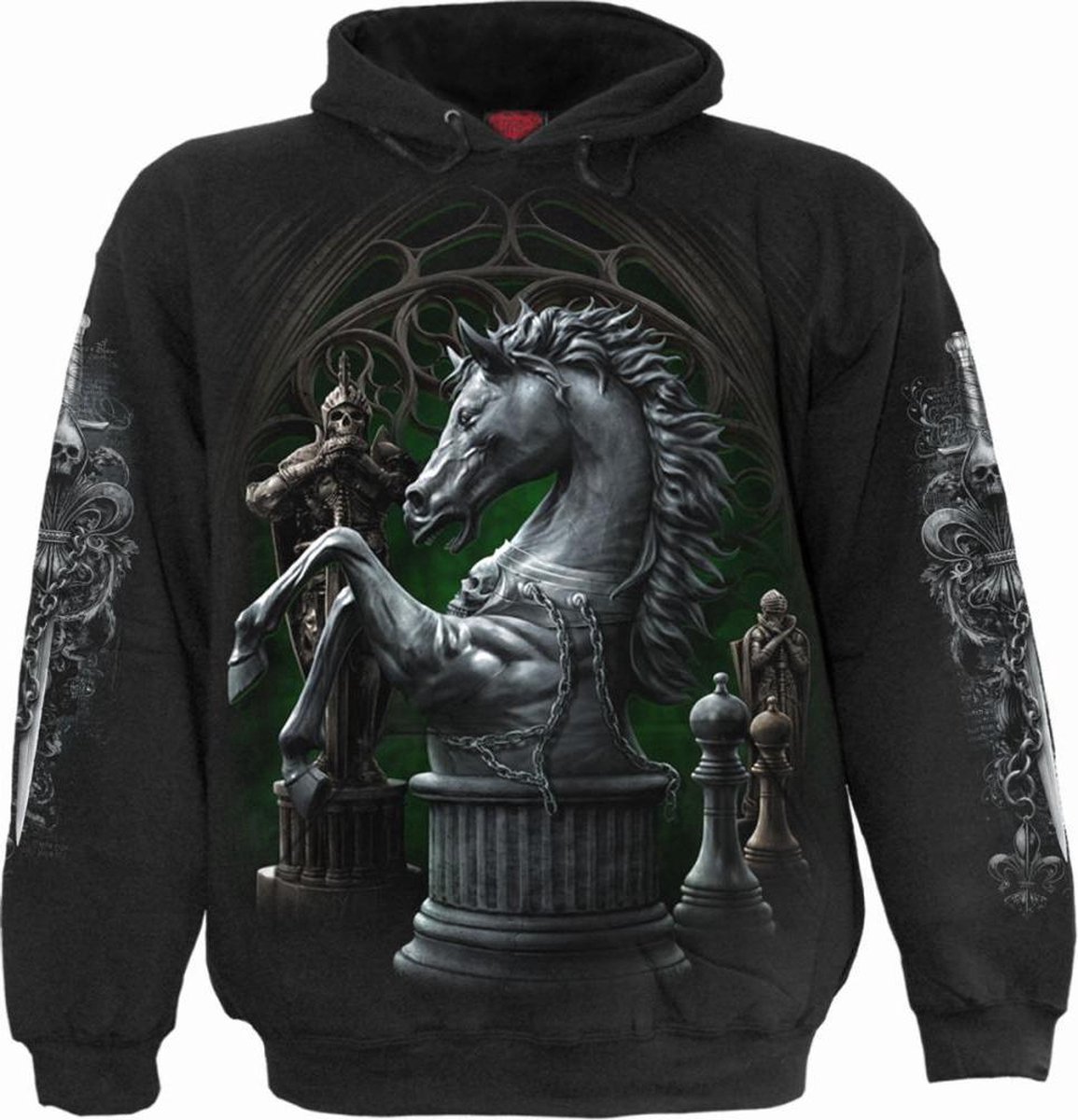 Spiral Hoodie/trui -S- CHECKMATE Zwart