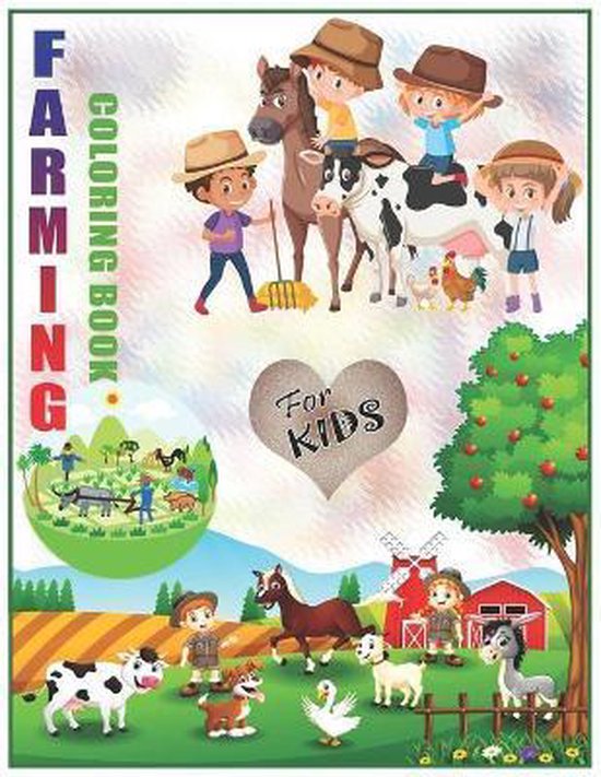 Farming Coloring Book For Kids - cover