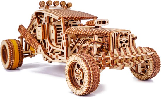 Foto: Wood trick houten modelbouw auto mad buggy diy 3d houten puzzel 322 onderdelen geen lijm nodig 25 x 12 x 11 cm