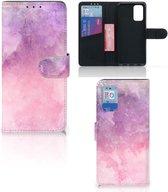 Telefoonhoesje Samsung Galaxy A32 4G | A32 5G Enterprise Editie Flipcase Pink Purple Paint