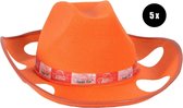 Set 5 Hoedjes Bier Oranje met plek voor 6 drankjes |5 stuks| Koningsdag | EK | Oranjedag | Oranje kleding Koningsdag | koningsdag accessoires | Oranje hoed