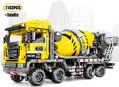 ETB BlocksÂ® Beton mixxer 1143 stukjes - Compatibel met grote merken - Engineering Truck - Vrachtwagen - Exclusive Edition -  Truck