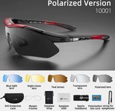 Rockbros - Gepolariseerde Fietsbril - Sportbril - Inclusief 5 verwisselbare lenzen + draagtas met accesoiressen - ROOD