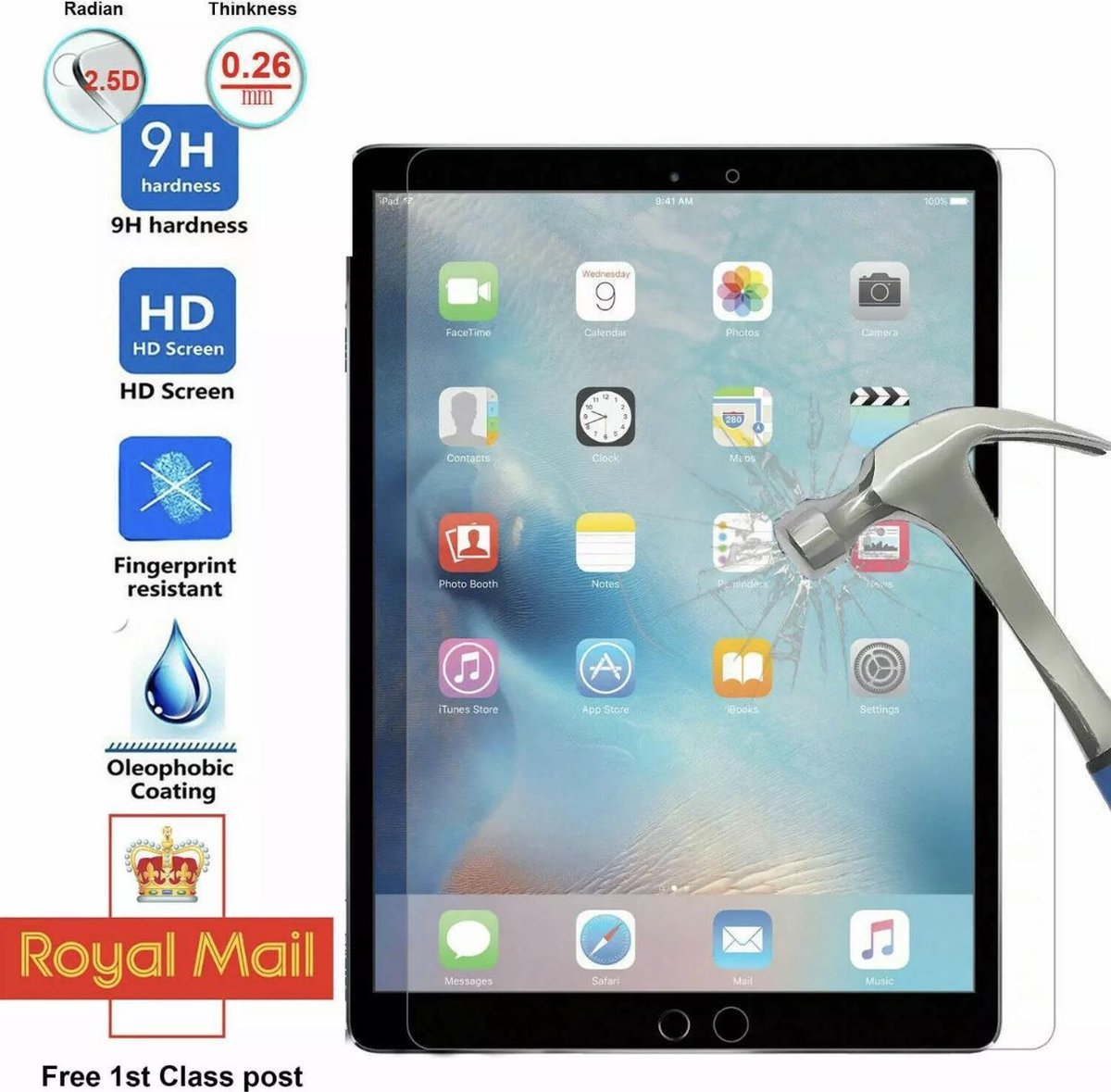 iPad Air 10.5” 2019 Screenprotector Glass - iPad Pro 10.5” Screenprotector Glass, Tempered Glass screen protector – Beschermglas CoolTech