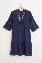 Sissy-Boy - Donkerblauwe jurk met geborduurde details
