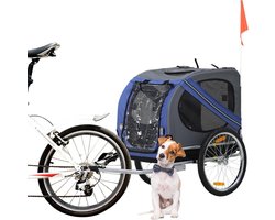 Paws & Claws - Hondenfietskar - Fietskar - Grijs/blauw - 130 x 73 x 94 cm