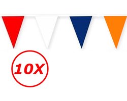 Oranje Slingers Vlaggenlijn Oranje Feest Artikelen Koningsdag EK WK Oranje Versiering Oranje Vlaggetjes 100 Meter