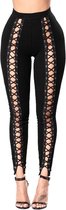 Lace Up Front Spandex Panty Legging - Legging - Met veters - Mooi design - Hoogwaardige kwaliteit - Sexspelletjes voor mannen en vrouwen - Spandex - Erotische kleding - Lingerie er