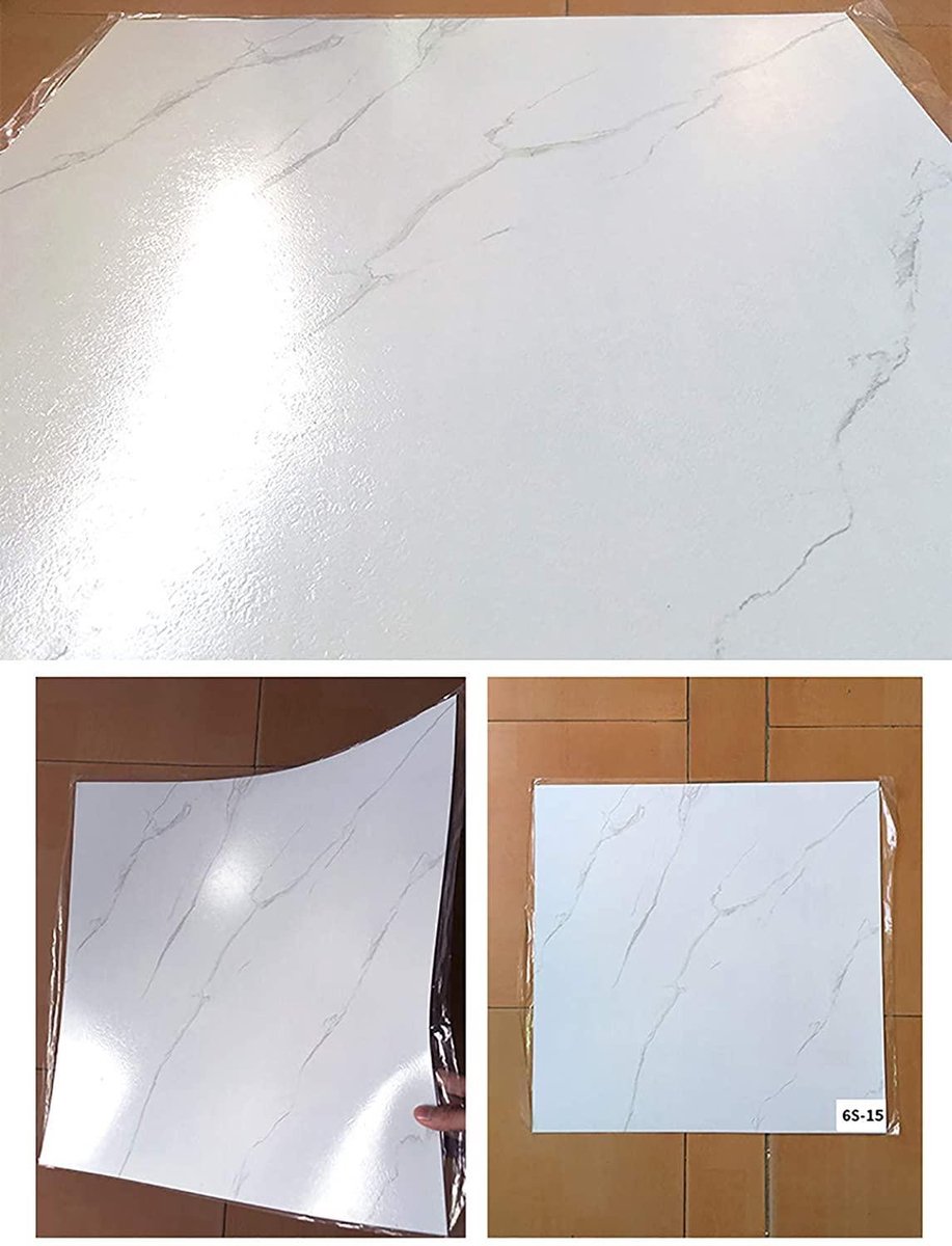 10 feuilles Carrelage de métro à coller pour la cuisine 30,5 x 30,5 cm Premium anti-moisissures carrelage mural autocollant 3D blanc 