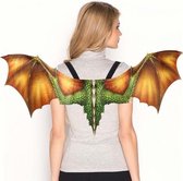 Halloween Carnaval Volwassen Decoratie Niet-geweven Dragon Wings Cosplay Vleugels Rekwisieten, Maat: One Size (Geel)