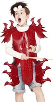 Halloween carnaval kinderen knap lederen drakenharnas, maat: één maat (rood)-Rood