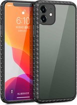Lige-serie schokbestendige transparante pc + TPU-beschermhoes voor iPhone 11 (zwart)