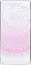 Stijlvol en mooi patroon TPU-valbeschermingshoes voor Galaxy Note 10 (roze patroon)