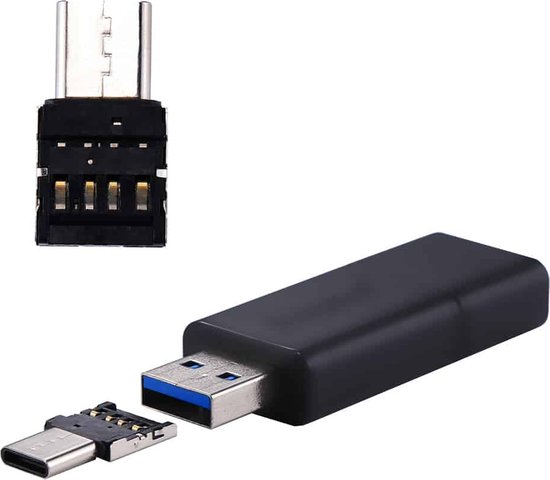 Mini connecteur adaptateur USB-C / Type-C mâle vers USB femelle