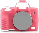 Richwell Silicone Armor Skin Case Body Cover Protector voor Canon EOS M50 Body digitale camera (roze)