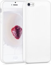 kwmobile telefoonhoesje voor Apple iPhone SE (1.Gen 2016) / 5 / 5S - Hoesje voor smartphone - Back cover in mat wit