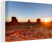 Lever de soleil à Monument Valley en Amérique Toile 90x60 cm - Tirage photo sur toile (Décoration murale salon / chambre)