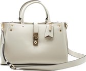 Guess Albury Lrg Girlfriend Satchel Dames Handtas - Creme