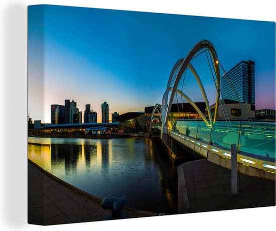 Lever de soleil coloré dans la ville australienne de Melbourne Toile 30x20 cm - petit - Tirage photo sur toile (Décoration murale salon / chambre)