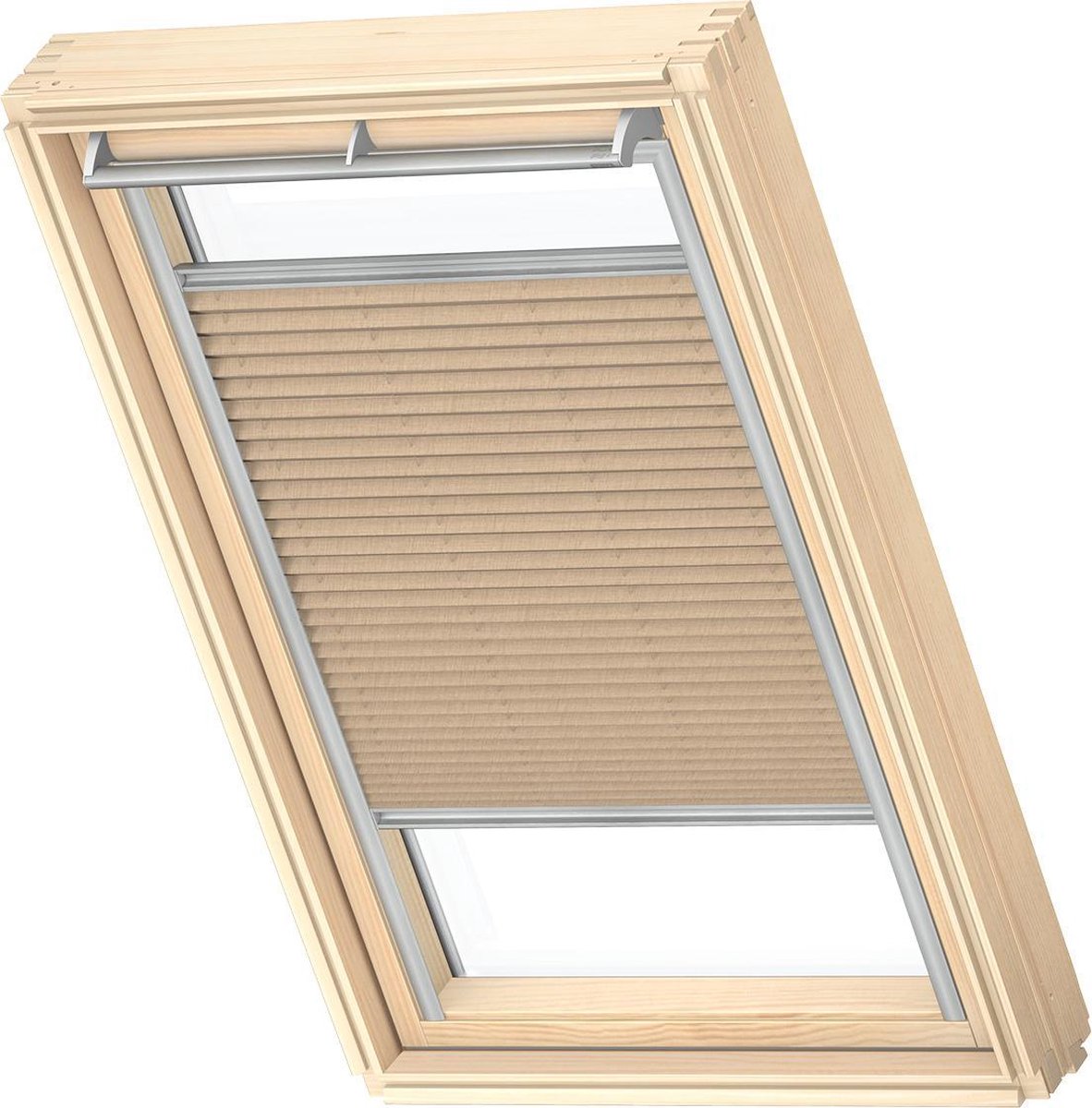 VELUX Origineel Plisségordijn (FHL), Zilveren Kozijn, PK10, Dusty Sand