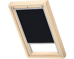 VELUX Origineel Verduisterend Rolgordijn (DKL), Zilveren Kozijn, U04, 804, 7, Zwart