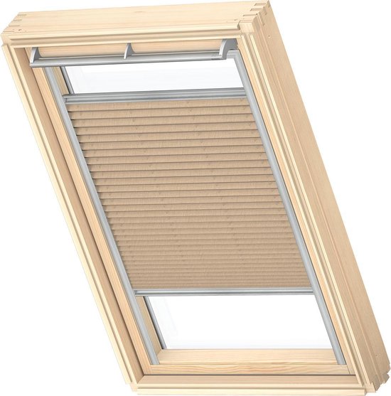 VELUX Origineel Plisségordijn (FHL), Zilveren Kozijn, PK06, Dusty Sand