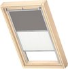 VELUX Origineel Verduisterend Rolgordijn Plus Plissé (DFD), Zilveren Kozijn, SK08, Grey