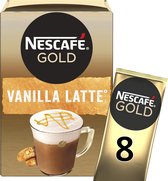 Nescafé Gold Latte Vanille oploskoffie - 6 doosjes à 8 zakjes