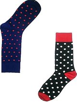 Binkie Socks Box | 2 paar Sokken Heren maat 43- 46 | Stippen Sokken | Maat 43-46