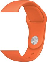 Geschikt voor Apple Watch Bandje - Apple watch bandjes - Siliconen - Oranje - 38/40mm