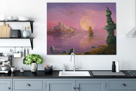 Peinture à l'huile 120x90 cm - Tirage photo sur toile (Décoration murale salon / chambre)