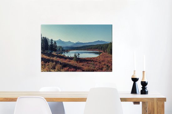 Groot lac de Russie 90x60 cm - Tirage photo sur toile (Décoration murale salon / chambre)