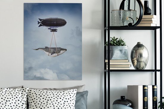 Zeppelin traîne toile de baleine 2cm 60x80 cm - Tirage photo sur toile (Décoration murale salon / chambre)